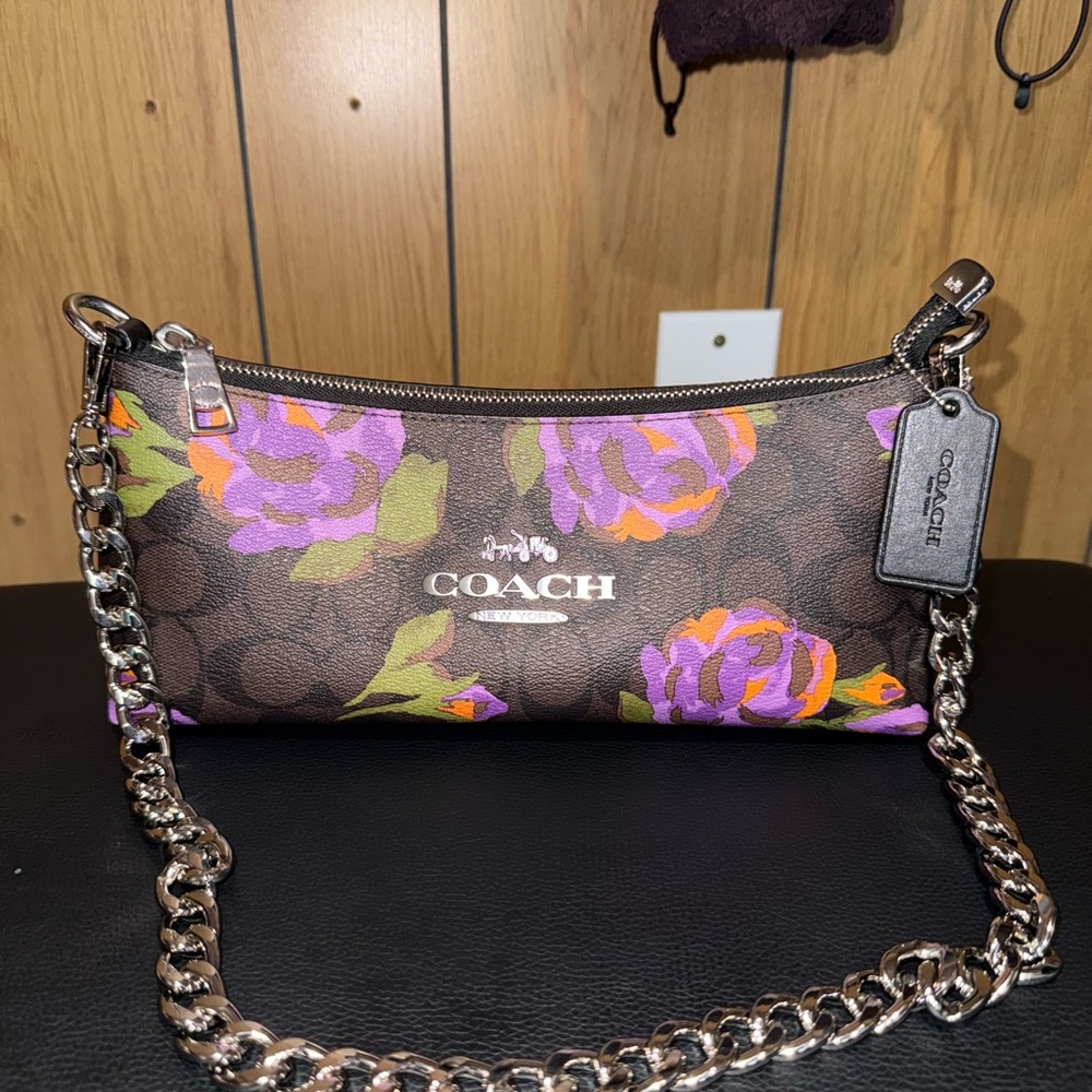 [SOLD] Coach Outlet Charlotte Chain Bag Signature Canvas